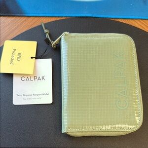 Calpak RFID Protected, Terra Zippered Passport Wallet - Juniper